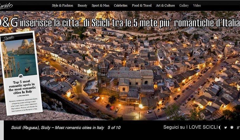 D&G Scicli tra le città più romantiche